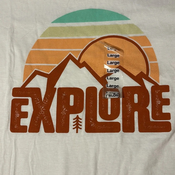 Explore Mountain Sunset Tshirt size L NWT - Picture 2 of 7